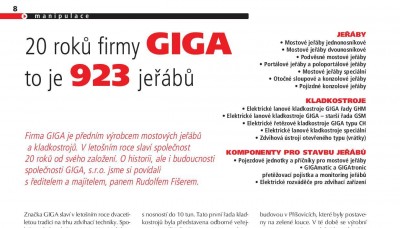 Technika a Trh, 2011/04, GIGA - 20 years on the lifting equipment market