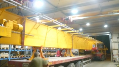 Single girder bridge crane with a capacity of 25t and span of 25,2m pro KSM CASTINGS CZ
