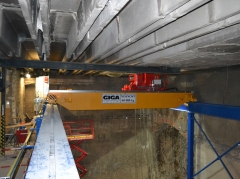 Prague metro - bridge crane GDMJ 60t for Metrostav