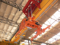 Special bridge cranes with cantilevered hoists, NYPRO Přerov