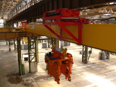 Special bridge cranes with cantilevered hoists, NYPRO Přerov