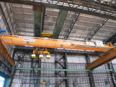 Special bridge cranes with cantilevered hoists, NYPRO Přerov