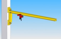 3D model of slewing jib wall-mounted crane, GKOJ 0,5t-6m