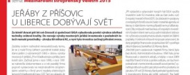 Article in v TECH magazine – Cranes from Příšovice near Liberec are capturing the world