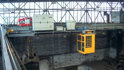 Reconstruction of crane Vihorlat Snina 5t-19,2m with a cabin ine middle of the bridge, for DB VIADRUS Bohumn 