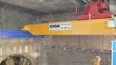 Double girder bridge crane GDMJ 60t/8,85m, Metrostav, a.s., for Prague Metro