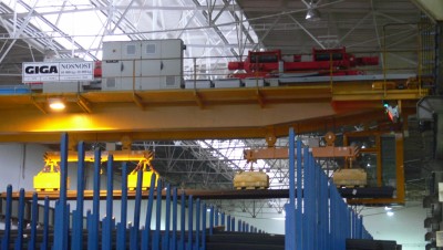 Reconstruction of 2pcs of cranes SUB 20t/5t/22,2m a 1ks VIHORLAT 12,5t/22,2m