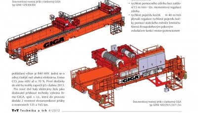 Technika a Trh, 2012/04, Мостовые краны GDMJ 165t/25t/12,5t/12m, GDMJ 125t/30t/26m,...