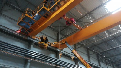 Bridge cranes GJMJ 25t/31,425m and GDMJ 2,5t+2,5t/31,425m for Constellium Extrusions Dn