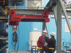 Hoists for a new desulphurization equipment of flue gases in Slovnaft Bratislava, Slovak Republic