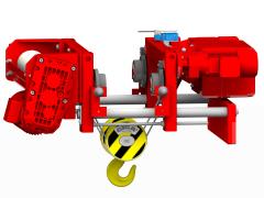 Electric wire-rope hoist with low headroom design, type GHM 3201-20-4/1-6M,Z