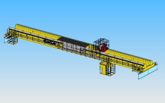 3D modeling of double girder bridge crane GDMJ 10t, 35m