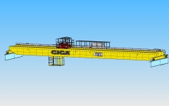 3D modeling of double girder bridge crane GDMJ 10t, 35m