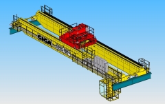 3D modeling of crane GDMJ 80t-12,5t-25,1m v SolidWorks, Sokolovská uhelna