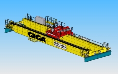 3D modeling of crane GDMJ 80t-12,5t-25,1m v SolidWorks, Sokolovsk uhelna