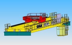 3D modeling of crane GDMJ 80t-12,5t-25,1m v SolidWorks, Sokolovsk uhelna