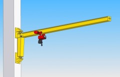 3D model of slewing jib wall-mounted crane, type GKOJ 0,5t-6m