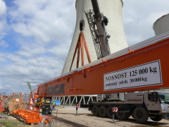 Bridge cranes of GIGA with a capacity of 125t and 165t for electric plant Poerady, 2