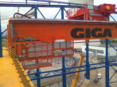 Bridge cranes of GIGA with a capacity of 125t a 165t for electric plant Poerady