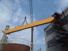 Mounting of bridge crane GDMJ 80t-12,5t-25,1m