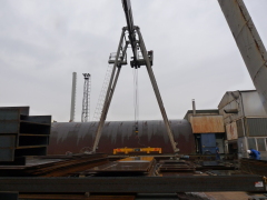 Gantry crane v MCE Hyíregyháza – status before modernization - magnet traverse